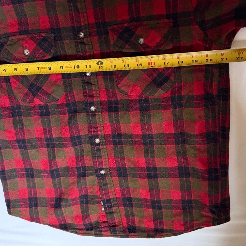 Pendleton Red and Green Plaid Wool Shirt‎ Jacket